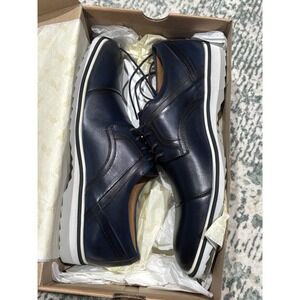G‎ H Bass Mens Navy Napa WH Maine Leather Lace Up Oxfords 10M New